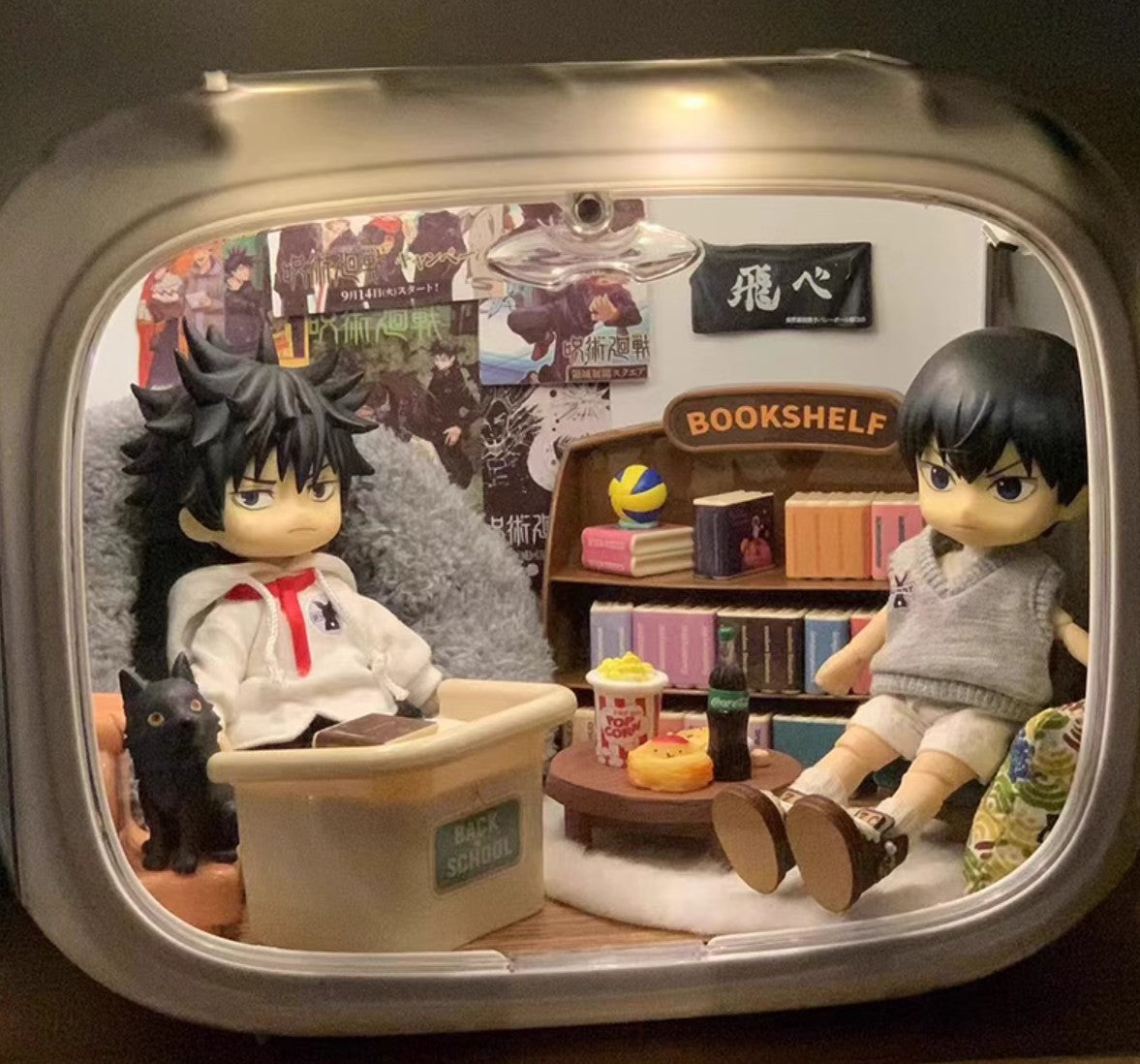 Miniature Scene Dollhouse Display Case