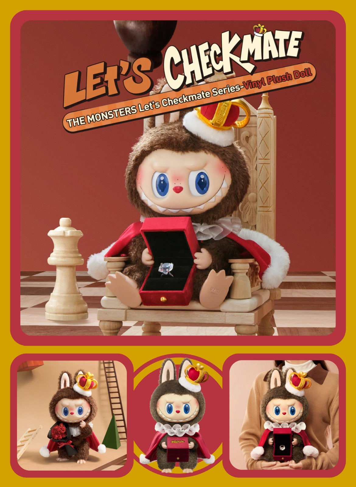 THE MONSTERS Let's Checkmate Series-Vinyl Plush Doll